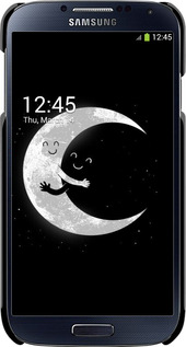 3D пластиковый глянцевый чехол Лунные объятия для Samsung Galaxy S4 i9500 - 6508c-13 изображение 