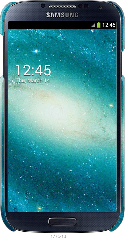 3D пластиковий глянцевий чехол Блакитна галактика для Samsung Galaxy S4 i9500 - 177c-13 изображение 