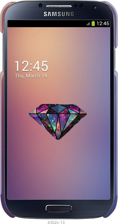 3D пластиковий глянцевий чехол Діамант для Samsung Galaxy S4 i9500 - 4352c-13 изображение 