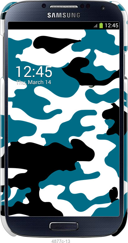 3D пластиковый глянцевый чехол Камуфляж прозрачный фон для Samsung Galaxy S4 i9500 - 4877c-13 изображение 