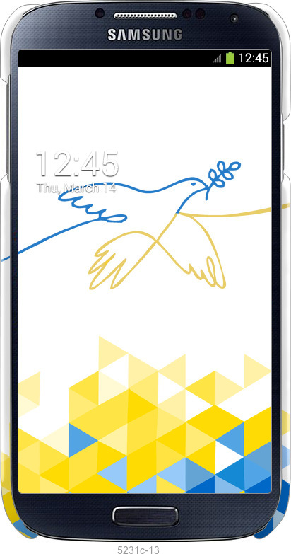 3D пластиковий матовий чехол Птиця миру  для Samsung Galaxy S4 i9500 - 5231m-13 изображение 