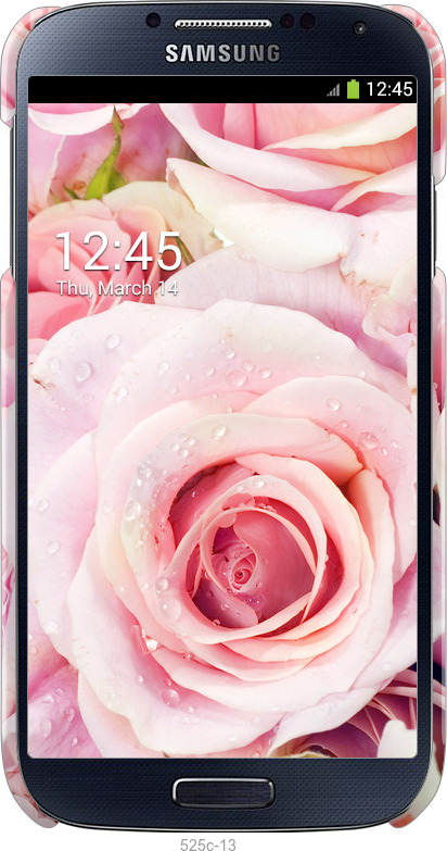 3D пластиковый глянцевый чехол Розы для Samsung Galaxy S4 i9500 - 525c-13 изображение 