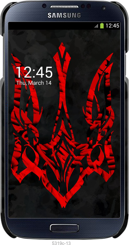 3D пластиковий матовий чехол Герб України  для Samsung Galaxy S4 i9500 - 5319m-13 изображение 
