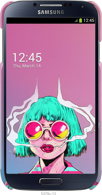 3D пластиковый глянцевый чехол Поп арт девушка для Samsung Galaxy S4 i9500 - 5378c-13 изображение 