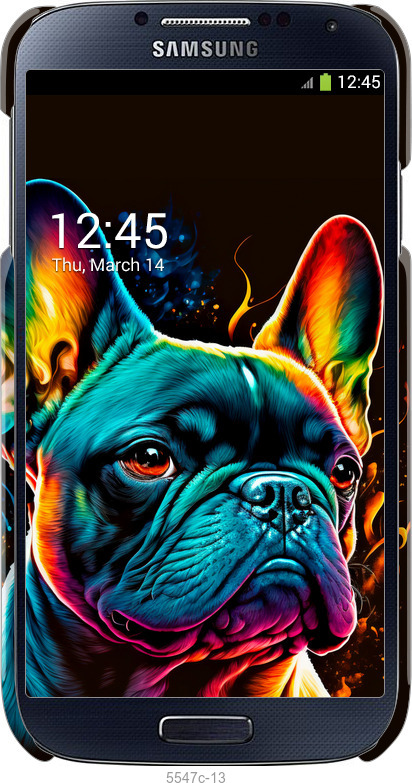 3D пластиковый матовый чехол Яркий бульдог для Samsung Galaxy S4 i9500 - 5547m-13 изображение 