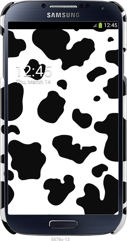 3D пластиковий глянцевий чехол Шкіра корови для Samsung Galaxy S4 i9500 - 5576c-13 изображение 