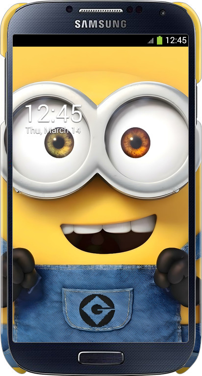 3D пластиковый глянцевый чехол Миньон для Samsung Galaxy S4 i9500 - 6389c-13 изображение 