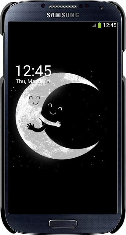 3D пластиковый глянцевый чехол Лунные объятия для Samsung Galaxy S4 i9500 - 6508c-13 изображение 