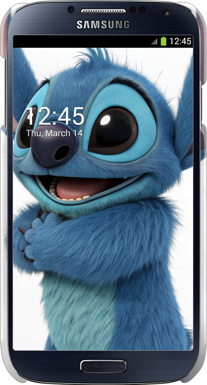 3D пластиковый глянцевый чехол Стич 1 для Samsung Galaxy S4 i9500 - 6686c-13 изображение 