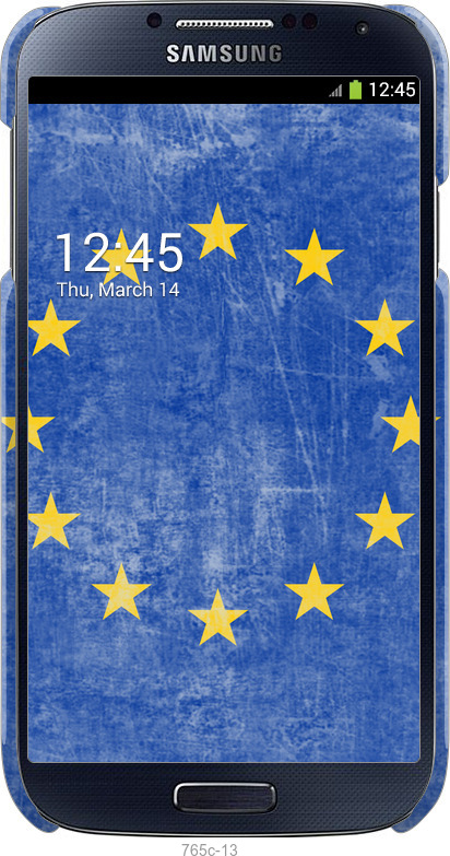 3D пластиковый глянцевый чехол Евросоюз 4 для Samsung Galaxy S4 i9500 - 765c-13 изображение 
