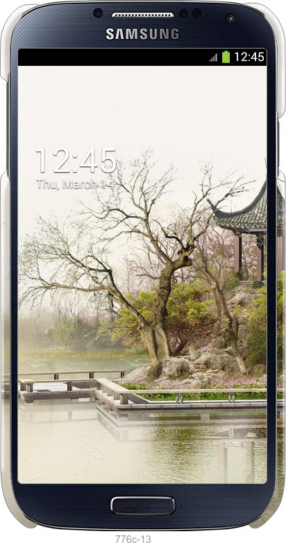 3D пластиковий глянцевий чехол Японський пейзаж для Samsung Galaxy S4 i9500 - 776c-13 изображение 