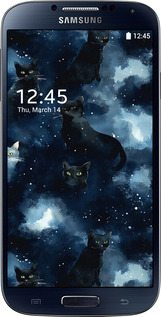 2D пластиковый чехол Изображение Кошек с тёмной акварелью для Samsung Galaxy S4 i9500 - 6521t-13 изображение 