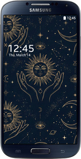2D пластиковий чехол Celestial Harmony: Sun & Moon Gold Mystic Pattern для Samsung Galaxy S4 i9500 - 6778t-13 изображение 