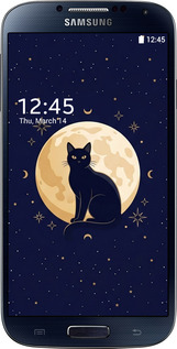 2D пластиковий чехол Cute Cat Celestial/Witchy для Samsung Galaxy S4 i9500 - 6787t-13 изображение 