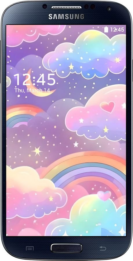 2D пластиковый чехол Облака и радуга для Samsung Galaxy S4 i9500 - 6312t-13 изображение 