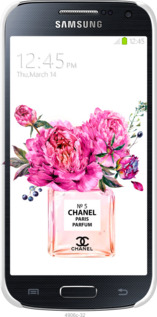 3D пластиковий матовий чехол Chanel для Samsung Galaxy S4 mini - 4906m-32 изображение 