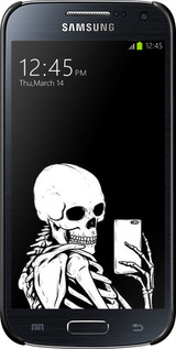 3D пластиковый матовый чехол Скелет делает Selfie для Samsung Galaxy S4 mini - 6535m-32 изображение 