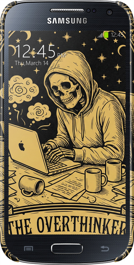 3D пластиковий матовий чехол The Overthinker для Samsung Galaxy S4 mini - 6774m-32 изображение 