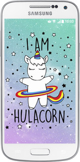 Силиконовый чехол I'm hulacorn для Samsung Galaxy S4 mini - 3976u-32 изображение 