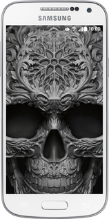 Силиконовый чехол skull-ornament для Samsung Galaxy S4 mini Duos GT i9192 - 4101u-63 изображение 