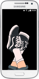 Силиконовый чехол Кеды для Samsung Galaxy S4 mini - 4265u-32 изображение 