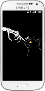Силіконовий чехол Кішка для Samsung Galaxy S4 mini - 6505u-32 изображение 