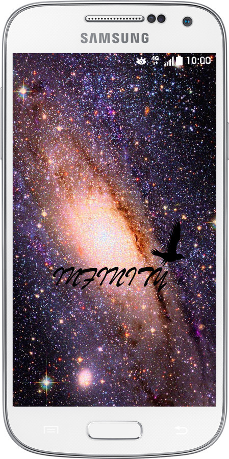 Силиконовый чехол Бесконечность для Samsung Galaxy S4 mini - 4390u-32 изображение 
