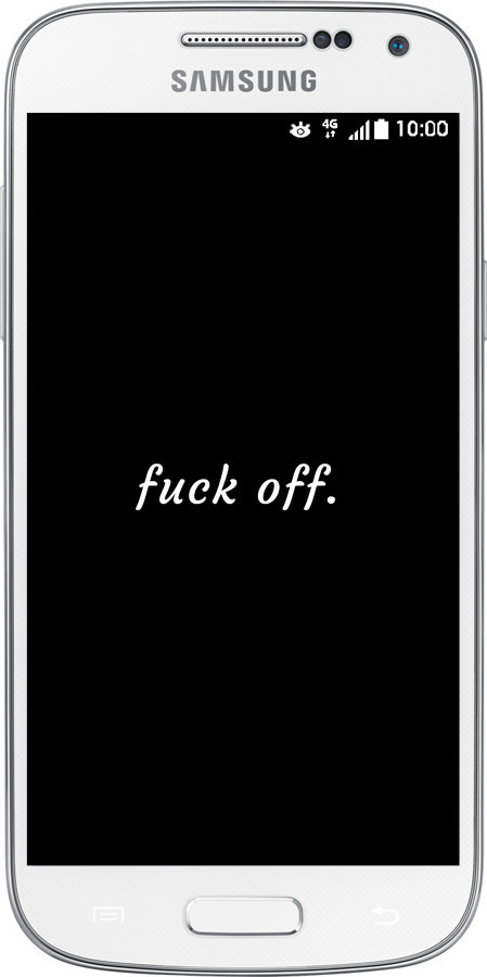 Силиконовый чехол Fuck off для Samsung Galaxy S4 mini - 4731u-32 изображение 