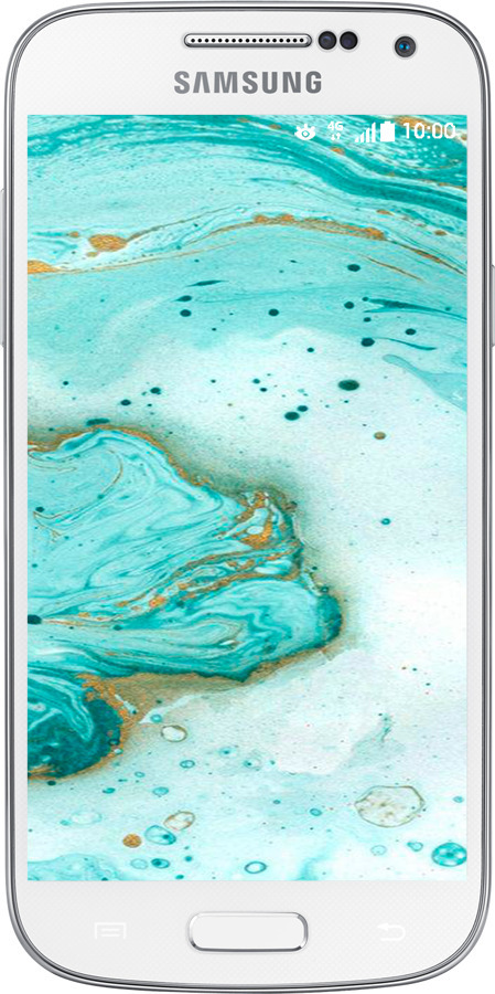 Силиконовый чехол Мраморный для Samsung Galaxy S4 mini - 4895u-32 изображение 