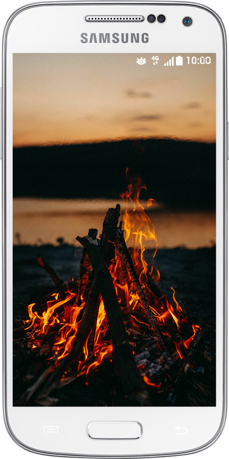 Силіконовий чехол Вогонь для Samsung Galaxy S4 mini - 6021u-32 изображение 