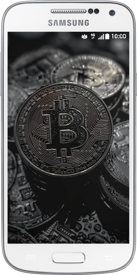 Силіконовий чехол Black Bitcoin для Samsung Galaxy S4 mini - 6090u-32 изображение 