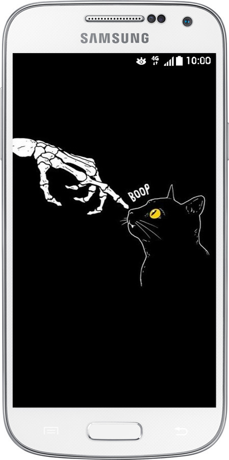 Силіконовий чехол Кішка для Samsung Galaxy S4 mini - 6505u-32 изображение 
