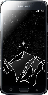 3D пластиковый матовый чехол Минималистический горный пейзаж для Samsung Galaxy S5 g900h - 6438m-24 изображение 
