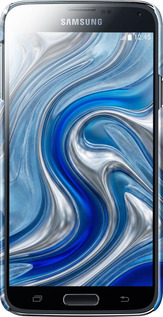 3D пластиковий матовий чехол Liquid Chrome для Samsung Galaxy S5 Duos SM G900FD - 6781m-62 изображение 