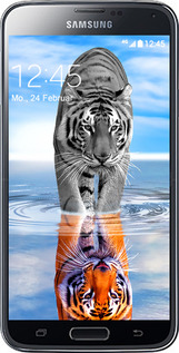 2D пластиковый чехол Тигр для Samsung Galaxy S5 g900h - 6016t-24 изображение 