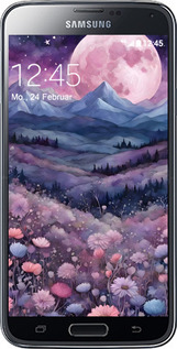 2D пластиковий чехол Ніч місяць арт для Samsung Galaxy S5 Duos SM G900FD - 6319t-62 изображение 