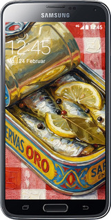 2D пластиковий чехол Vintage Sardine Tin Phone для Samsung Galaxy S5 Duos SM G900FD - 6772t-62 изображение 