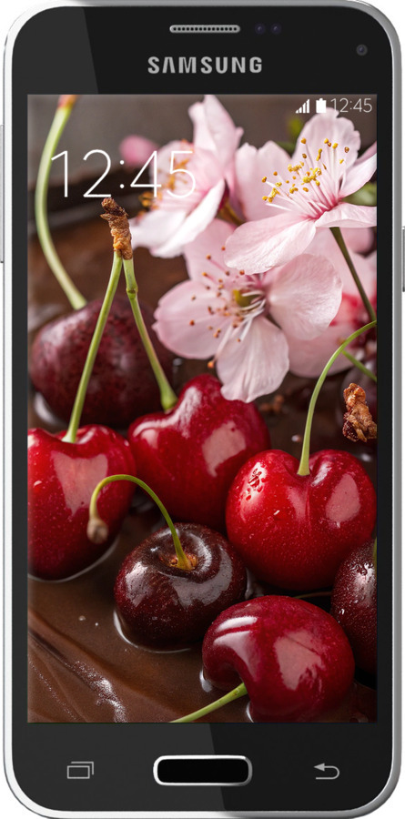 Силиконовый чехол Вишня в шоколаде для Samsung Galaxy S5 mini G800H - 6698u-44 изображение 