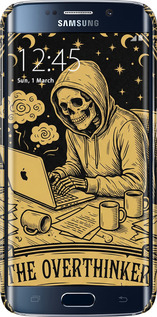 3D пластиковий матовий чехол The Overthinker для Samsung Galaxy S6 Edge G925F - 6774m-83 изображение 