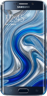 3D пластиковый матовый чехол Liquid Chrome для Samsung Galaxy S6 Edge G925F - 6781m-83 изображение 