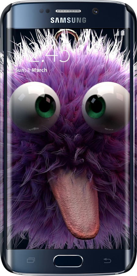 3D пластиковый матовый чехол Пушистик для Samsung Galaxy S6 Edge G925F - 6017m-83 изображение 