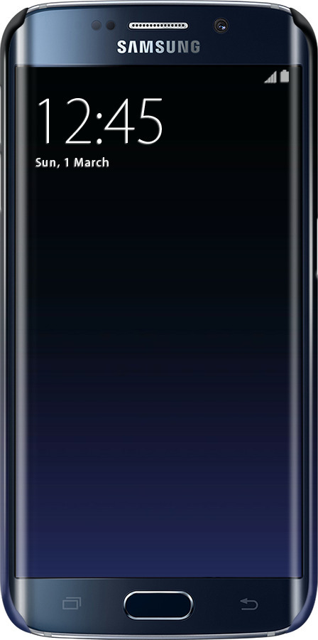 3D пластиковий матовий чехол Градієнт у темно-синьому стилі для Samsung Galaxy S6 Edge G925F - 6542m-83 изображение 