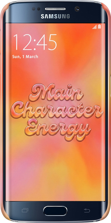 3D пластиковий матовий чехол Aura Gradient Main Character Energy Aesthetic Y2K для Samsung Galaxy S6 Edge G925F - 6783m-83 изображение 