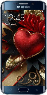 2D пластиковий чехол Сердечки v2 для Samsung Galaxy S6 Edge G925F - 5832t-83 изображение 