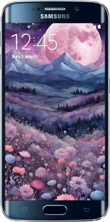 2D пластиковий чехол Ніч місяць арт для Samsung Galaxy S6 Edge G925F - 6319t-83 изображение 