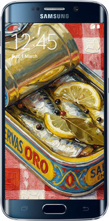 Силіконовий чехол Vintage Sardine Tin Phone для Samsung Galaxy S6 Edge G925F - 6772u-83 изображение 