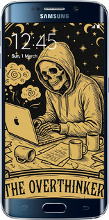 2D пластиковый чехол The Overthinker для Samsung Galaxy S6 Edge G925F - 6774t-83 изображение 