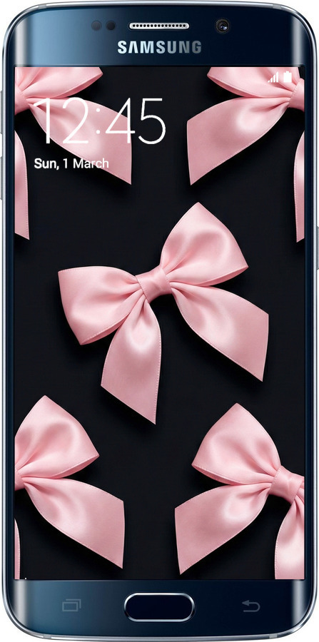 Силіконовий чехол Coquette Ribbons Dark Coquette для Samsung Galaxy S6 Edge G925F - 6767u-83 изображение 