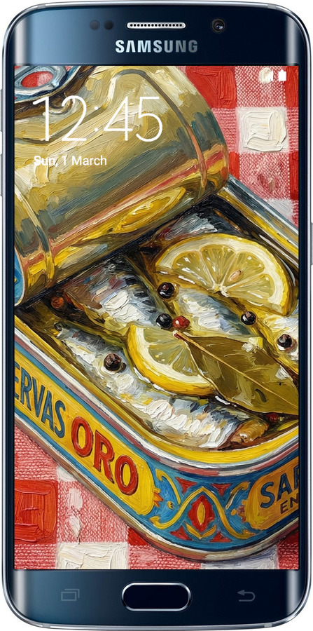 Силіконовий чехол Vintage Sardine Tin Phone для Samsung Galaxy S6 Edge G925F - 6772u-83 изображение 