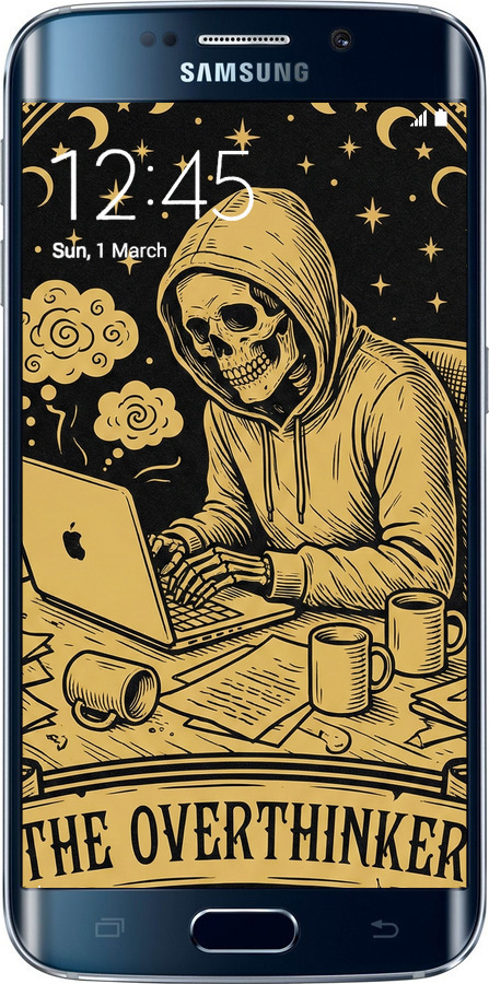 2D пластиковый чехол The Overthinker для Samsung Galaxy S6 Edge G925F - 6774t-83 изображение 